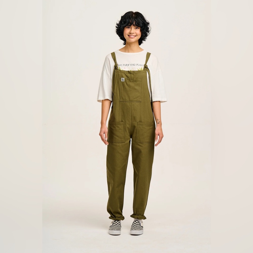 Lucy & Yak Original Cotton Dungarees burgundy maroon - Picture 2 of 10
